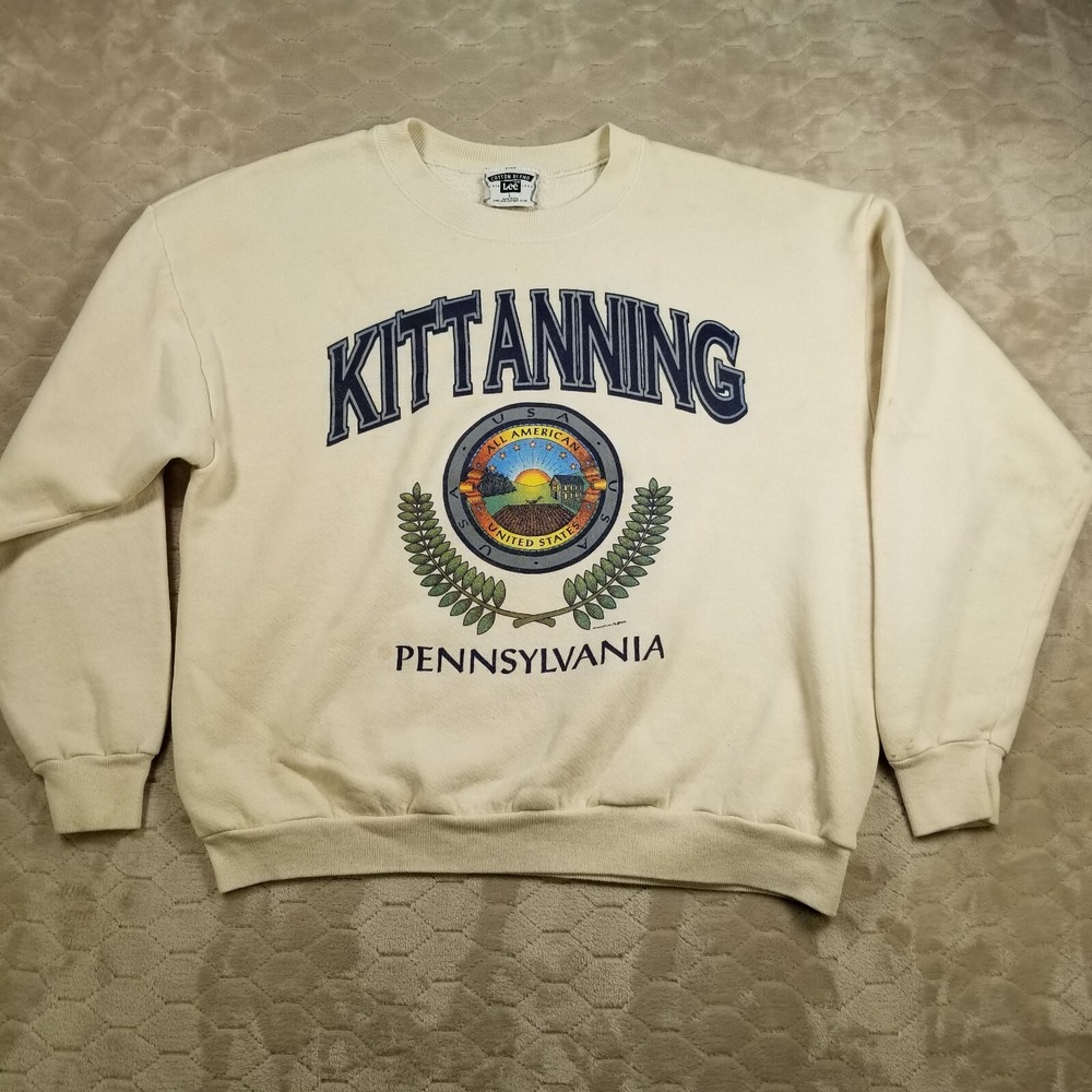 VTG Kittanning Pennsylvania Tourist Destination Sweatshirt Sz LG Fits Cropped